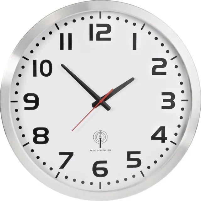 EUROTIME 56863 Wandklok Zendergestuurd 50 cm wit