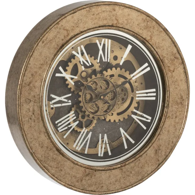 J-Line klok Binnenwerk - hout - goud - Ø 50 cm