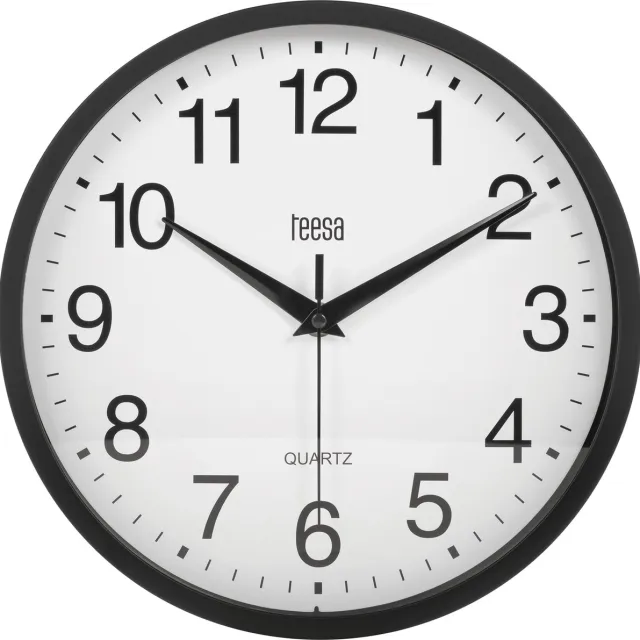 Teesa TSA0037B Analoge Wandklok 25 cm Zwart