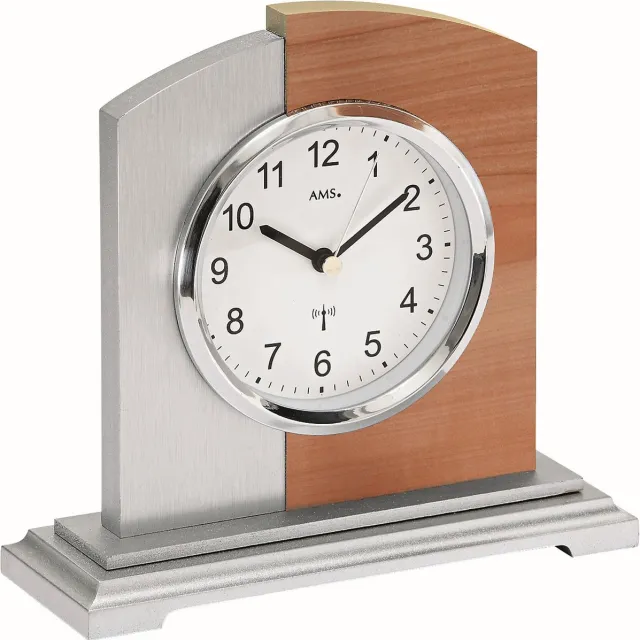 AMS Tafelklokken radiogestuurd AMS - 5146 zilver