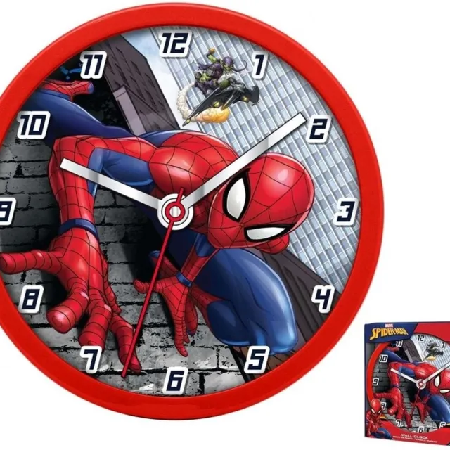 Marvel Spiderman Wandklok - Muur Klok - Spider-Man - Kinderkamer Multi Colour