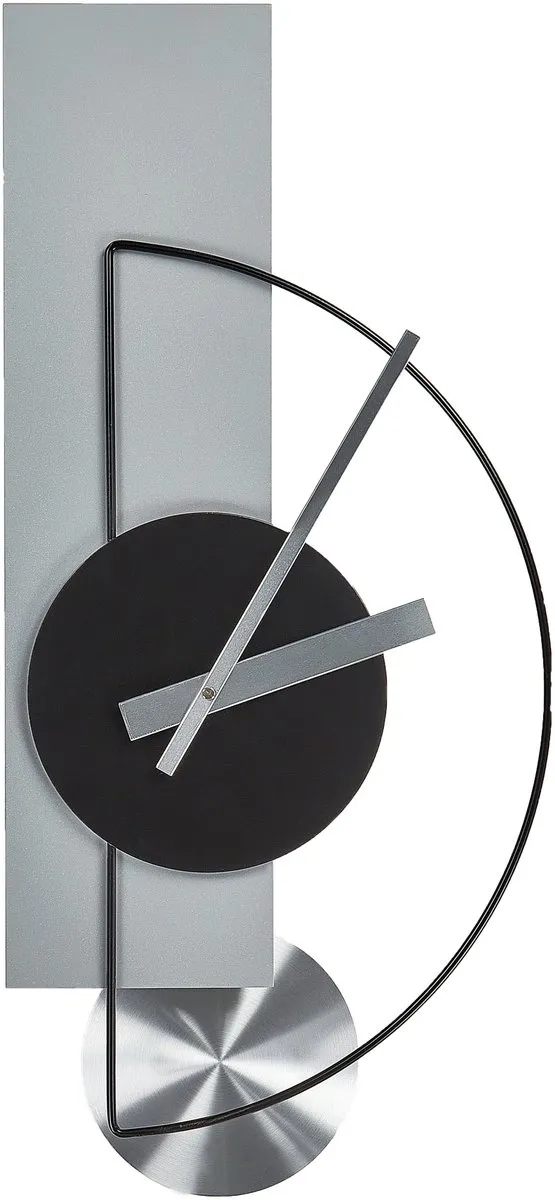 Beliani CEVINS - Wandklok - Lichtgrijs - Staal