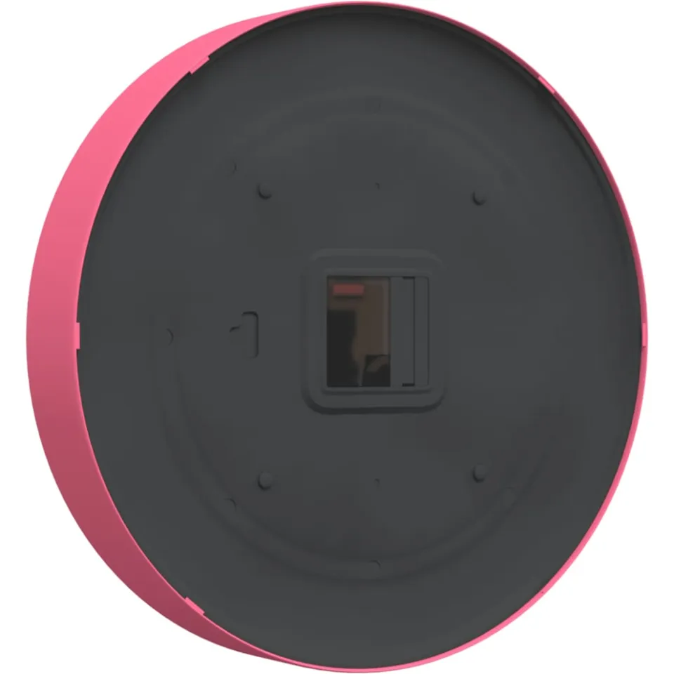 vidaXL Wandklok Ø25,5 cm polystyreen en glas roze, foto 4