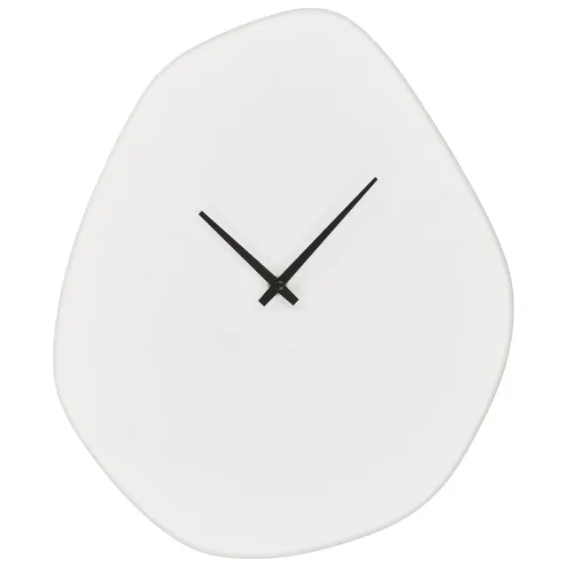 Nest of Nora Wandklok 28x33 cm organische vorm - Stil uurwerk - Offwhite Gebroken wit