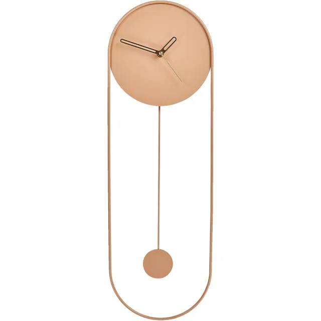Beliani SALVAN - Wandklok - Perzik - Staal Roze