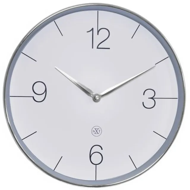 NeXtime nXt Finesse – Wandklok – 30,5 cm - Plastic - Chroom/Groen - Stil