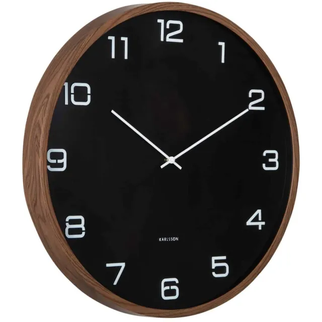 Karlsson Wandklok Delicado Large - Zwart - Ø50.8cm - Wandklok Modern