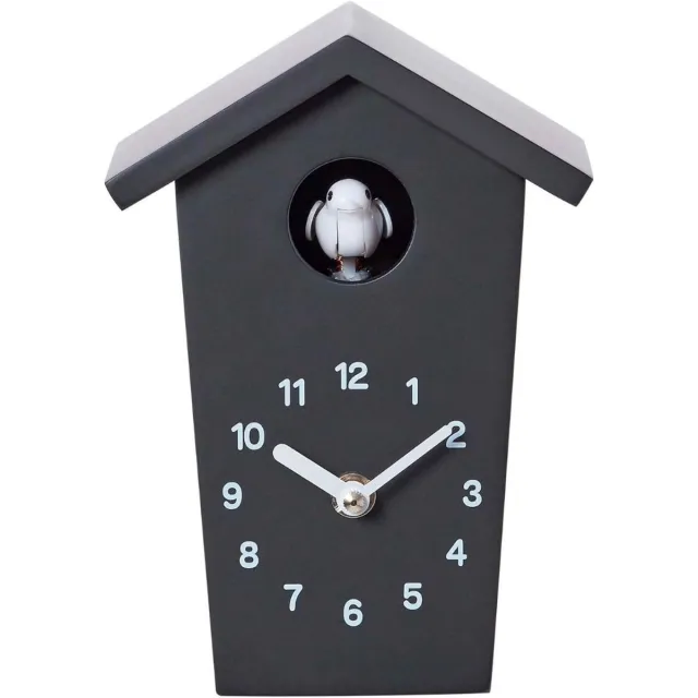 SP Koekoek Klok - Koekoeksklok Modern - Minimalistische Koekoeksklok - Zwart - 17cm x 13cm x 9cm