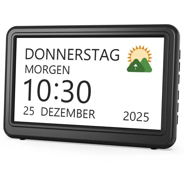 Duraxl Digitale klok - 7 inch - Dimmer - Zwart