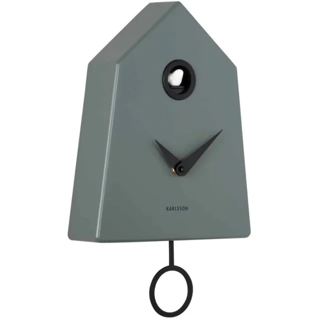 Karlsson Wandklok Grafico Cuckoo - Jungle groen - 7.4x21.5x35.5cm - Wandklok Modern