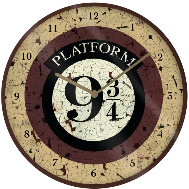 Harry Potter Platform 9 3/4 Wandklok (Crème/Bruin)