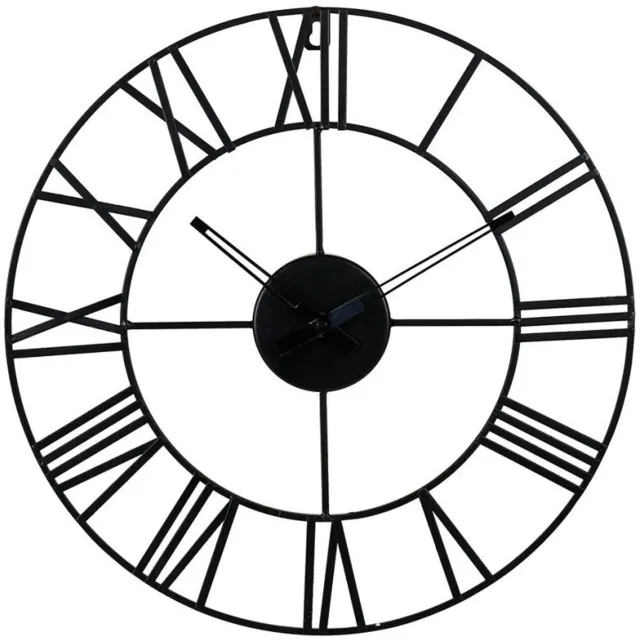OSTARIA Wandklok/muur klok - Nautisch - D36 cm - metaal - zwart - keuken/kamer