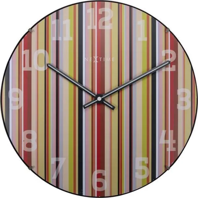 NeXtime NE-3168 Wandklok Dia. 35 Cm, Bol Glas, 'Smithy Dome' Neutraal