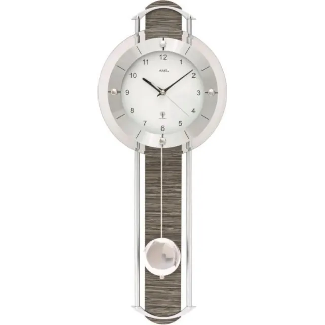 AMS Wandklokken radiogestuurd AMS - 5304 zilver