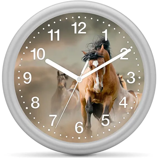 EUROTIME Kinderklok paard - Wild paard bruin Leer