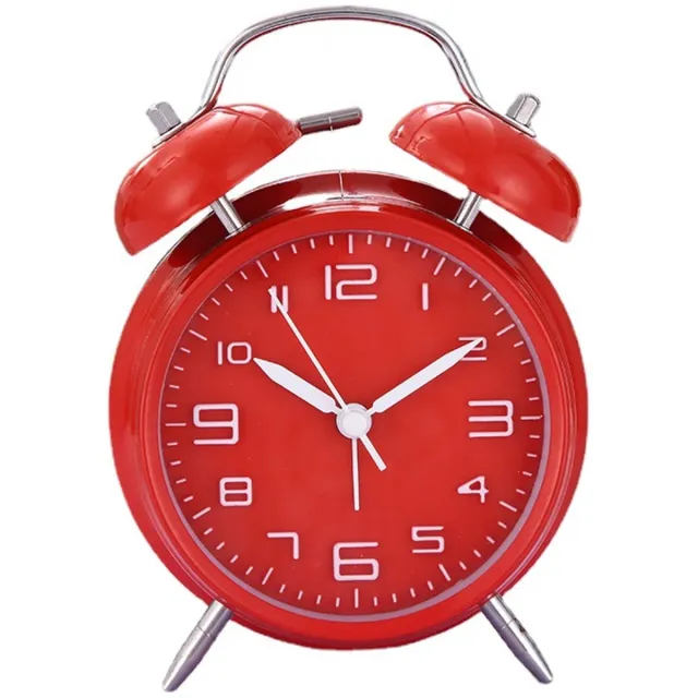 IvoQ Rode Klassieke Wekker – Vintage Look – Luide Alarmbel – Ouderwetse Wekker – Stil & Stijlvol Rood