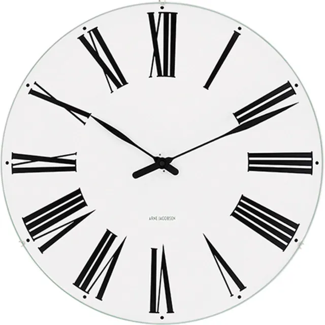 Arne Jacobsen Roman Wall Clock Ø 21 cm (43632) Wit/Zwart
