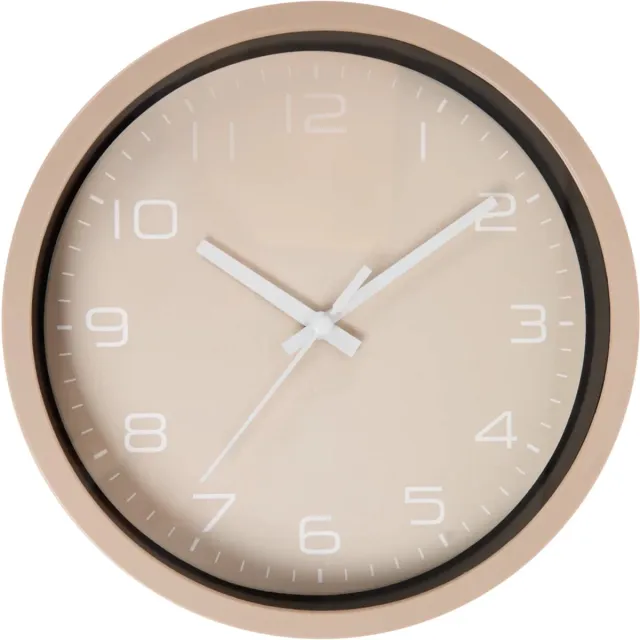 WALL CLOCK Wand Klok - Crème Kleur - 20 cm Creme