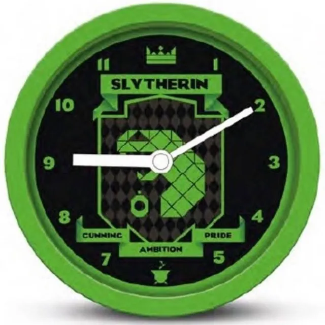 Harry Potter Slytherin Brutalist Desk Clock ; Multi