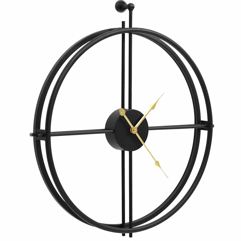 vidaXL Wandklok 52 cm ijzer zwart