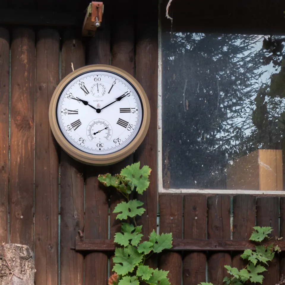 Nextime Weerstation - Wandklok - 40,5 cm - Metaal - Hyacint, foto 4