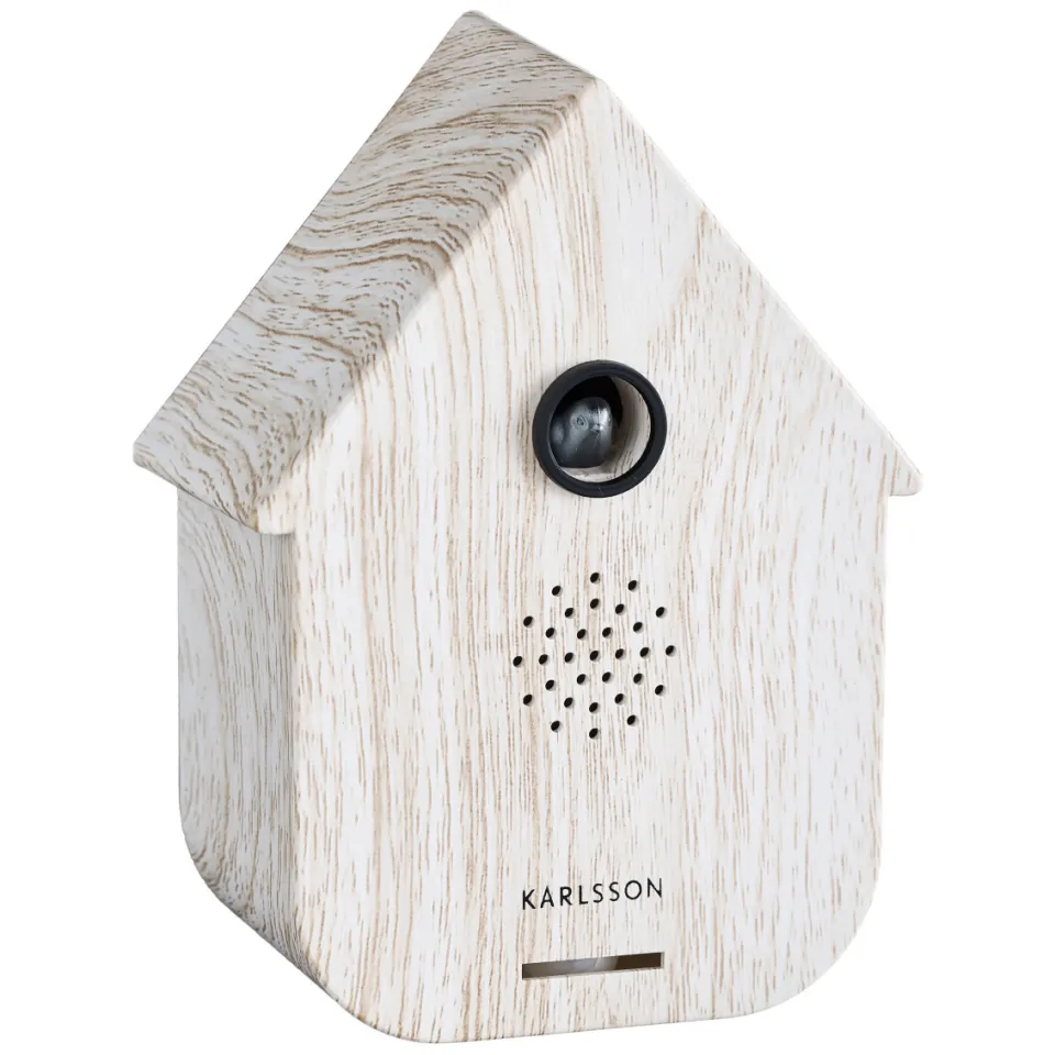 Karlsson Modern Cuckoo tafelklok wit hout, foto 3