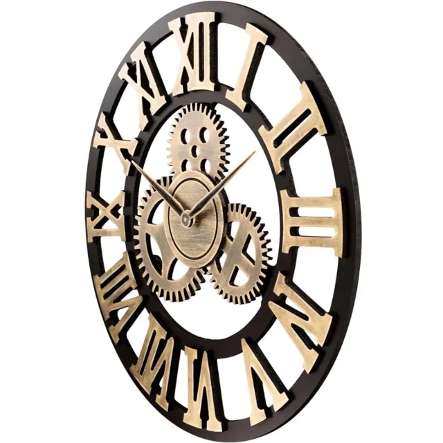 DailySupplies® Klok - Wandklok Modern - Klokken - Industrieel - Zwart