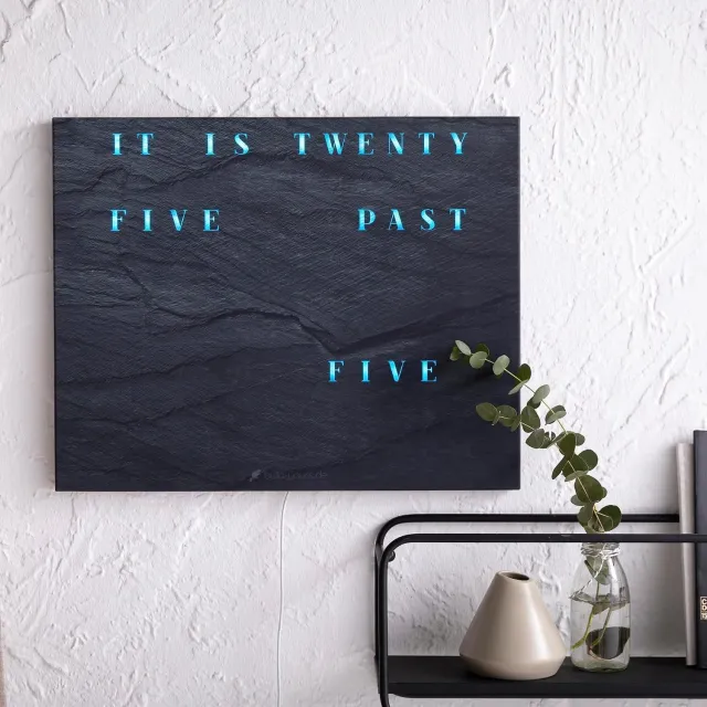 build-yours WordClock Jupiter LED Wandklok - Tijd in Woorden, Modern Design
