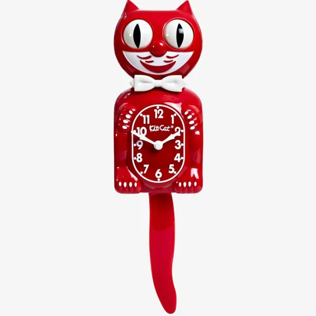 Kit Cat The Classic Kit-Cat-Klock Rode Editie Klok Rood