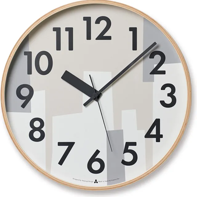 Lemnos Wandklok Kasumi Beige Beige-wit-grijs
