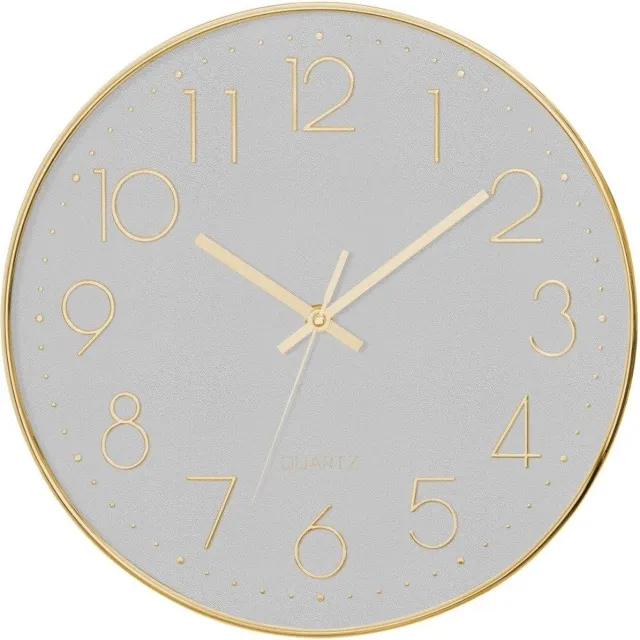 Atmosphera Wandklok met stil mechanisme Ø 30 cm Goud