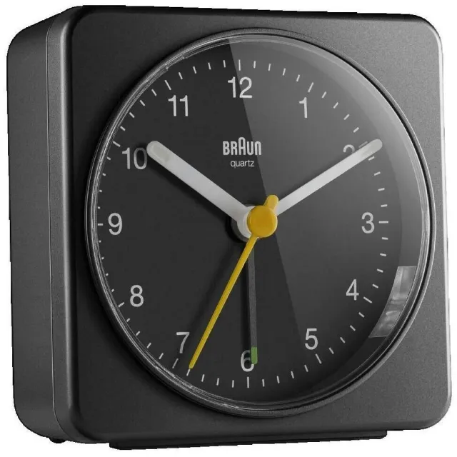 Braun BC03B analoge wekker zwart met crescendo-alarm
