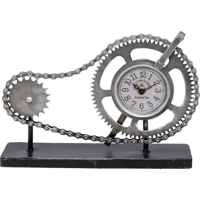 VOLT! VOLT - klok - tandwiel tafelklok - tandwiel klok - Afm. 31cm - industriële klok Metaal