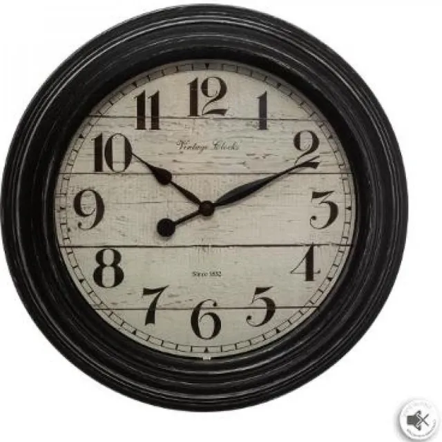 Atmosphera Créateur d'intérieur® Wandklok - Klok landelijk - rustiek - 29cm Noir