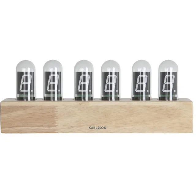 Karlsson Tafelklok Cathode - Eikenhout voet - 28x7,5x11cm - Scandinavisch Bruin